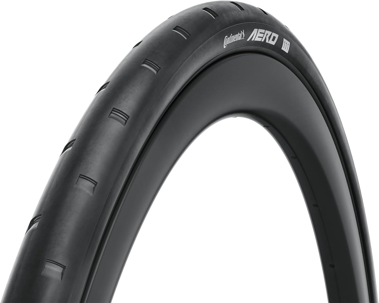 Continental Aero 111 Road Bike Tire | Aerodynamically Optimized Tread - Tubeless Ready, Folding, Black