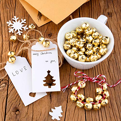 Jingle Bells For Craft, 300 Pieces Bulk Diy Christmas Bells For Decoration, Home Decoration (Silver/Gold, 0.5 Inch) #TOP3