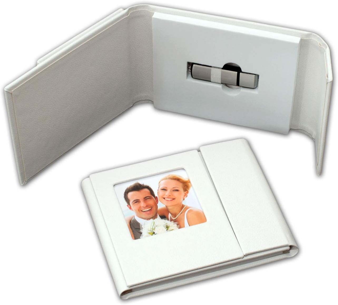 Wedding USB Pen Pack with Photo Front White