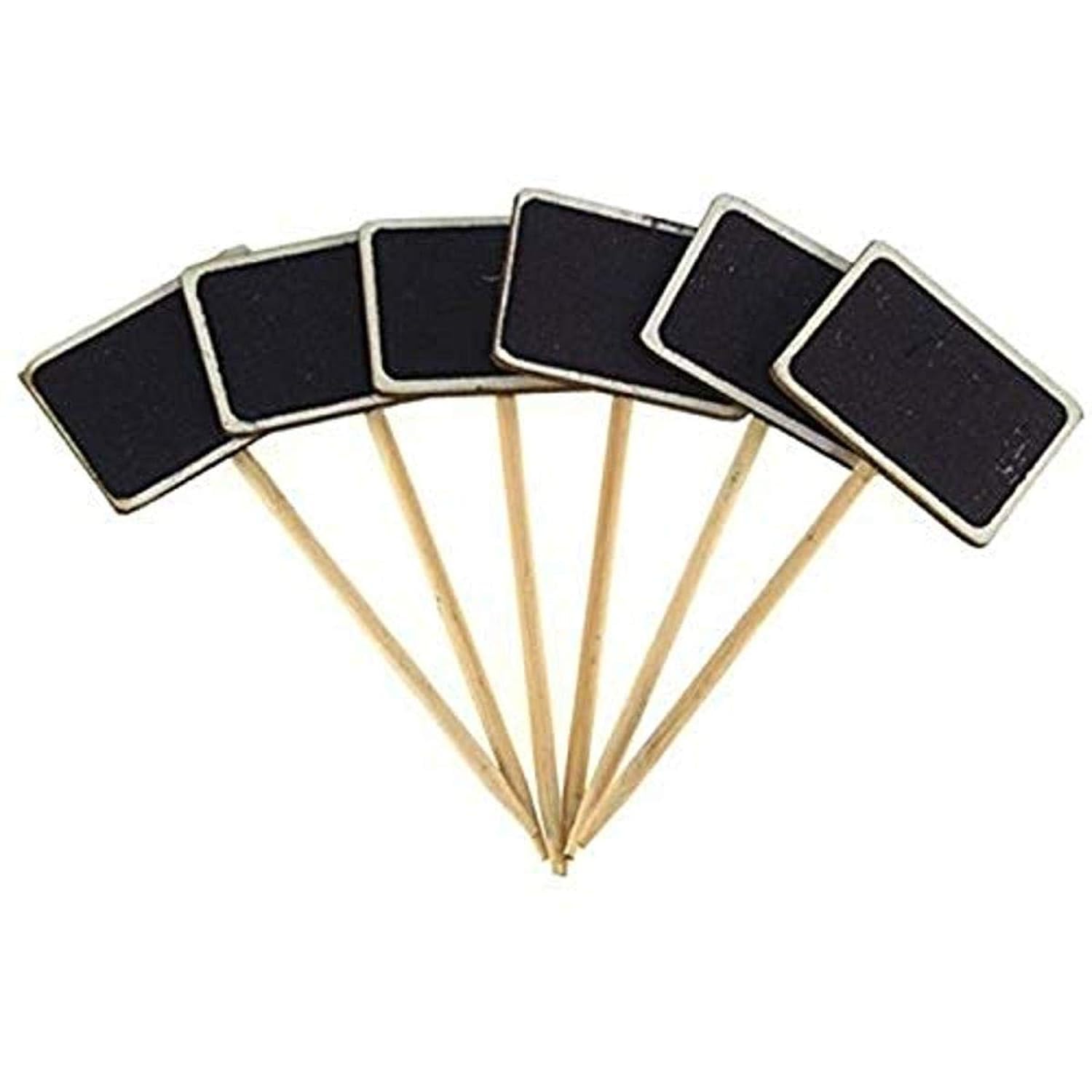 Mini Chalkboard Wood Stakes, Rectangle, 4-3/4-inch, 6-Pack
