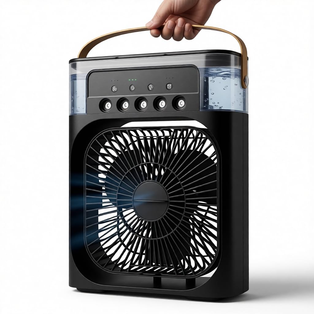 Drumstone 15 Year Warranty SP5 Black 48AID2 Professional Misting Fan Powerful Air Cooler with Water Spray Technology Multi Speed Settings for Home Garden Outdoor Industrial Portable Cooling Solution-image-24