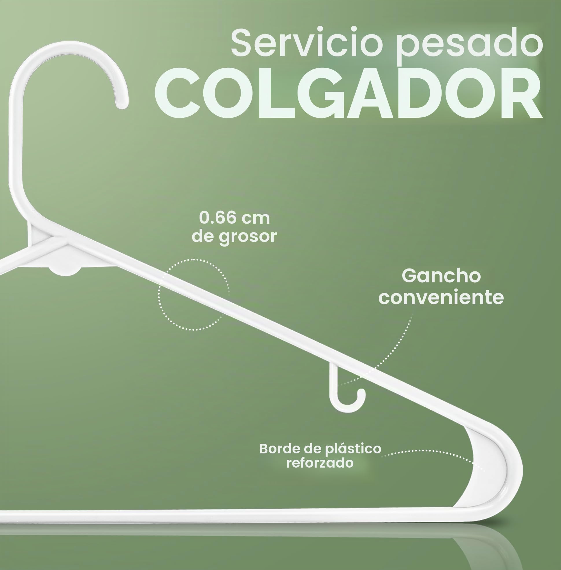 Utopia Home 50 Perchas Blancas de Plástico, Ahorro de Espacio