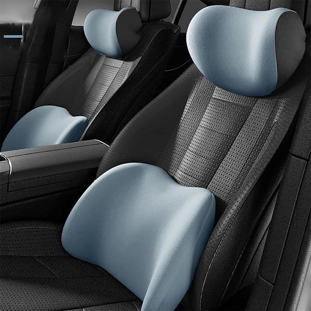 Samochodowa poduszka podtrzymująca odcinek lędźwiowy i zestaw poduszek pod szyję do Suzuki Vitara Ignis S-Cross SX4 Across Jimny, ergonomiczna, do łagodzenia bólu szyi, pleców, akcesoria