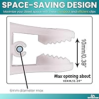 Vista 4 de Clips multiusos para colgar (24 unidades), color blanco