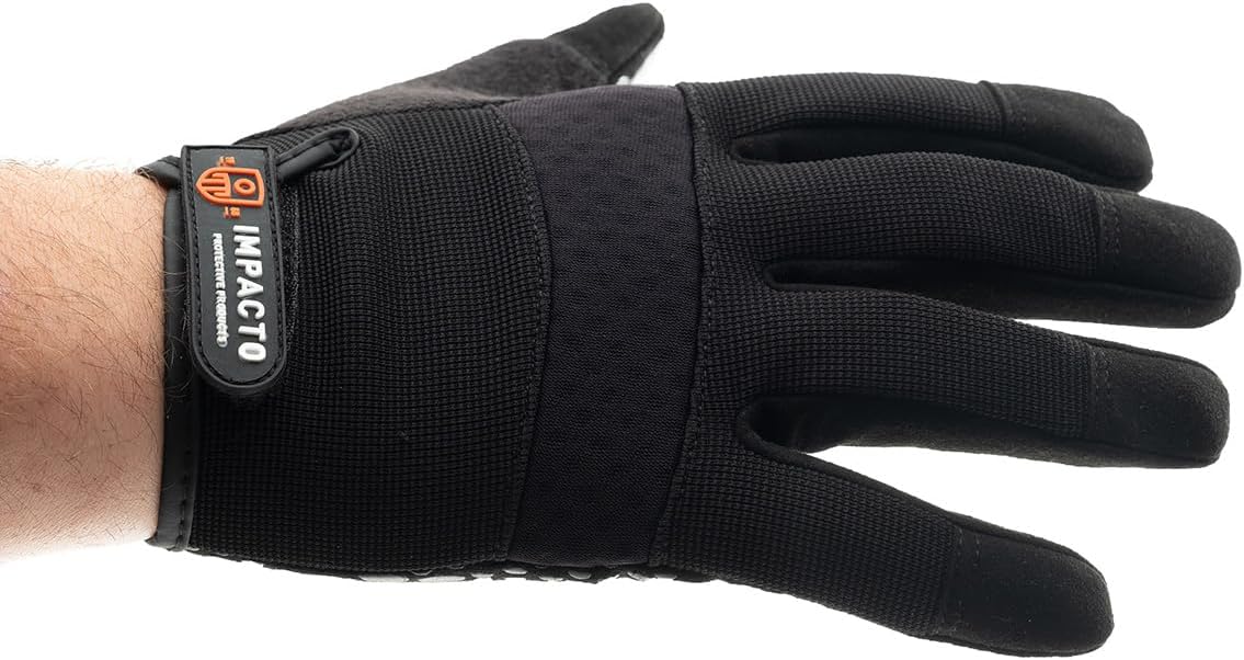 Impacto WG40820 Mechanic's Work Glove, Black/Grey
