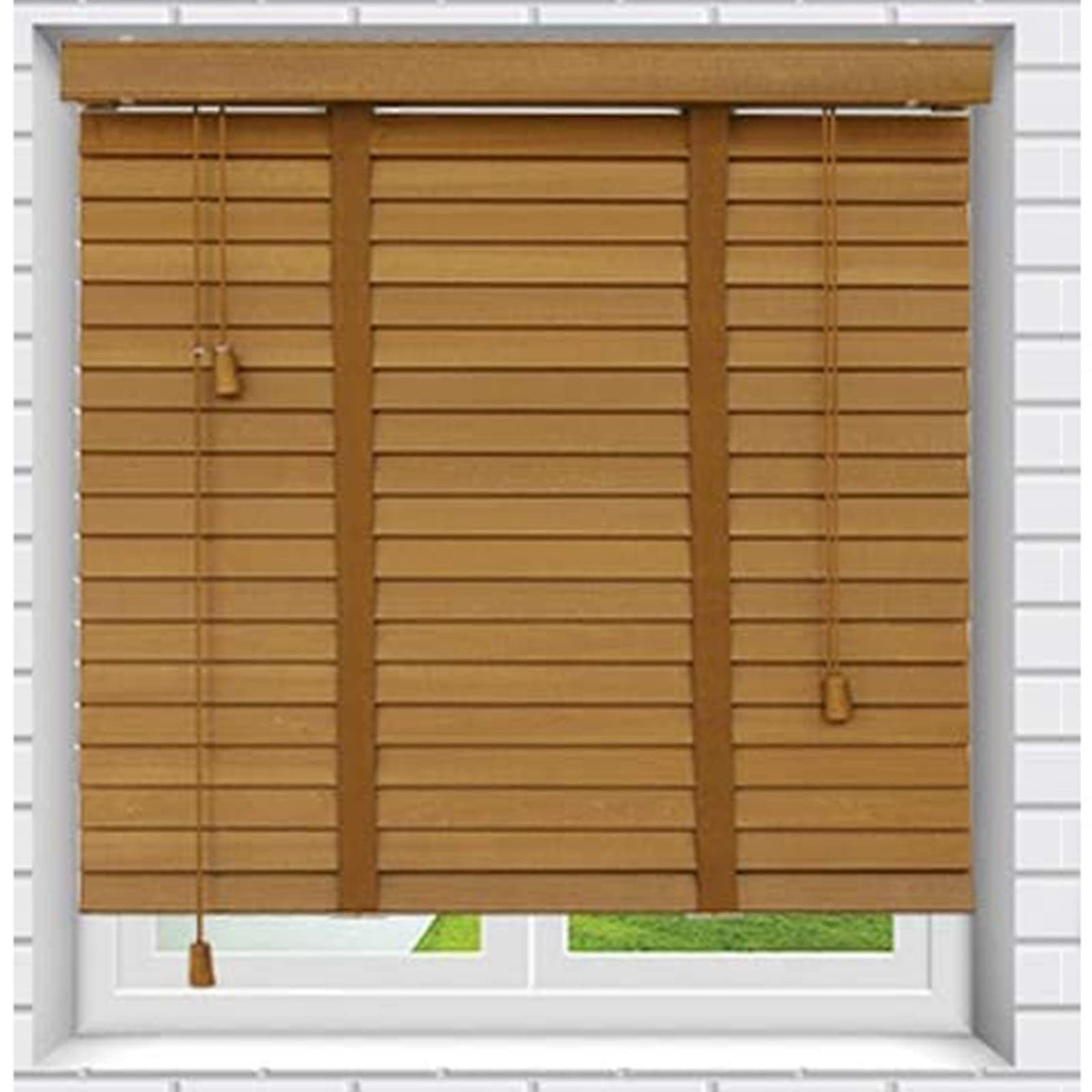 Holz Fensterjalousien, Massivholz Venezianische Jalousie, Horizontal Jalousette Für Fenster/türen, Sichtschutzrollos, 50-150cm/20-59in Breit,WxH-150x150cm/59 * 59in
