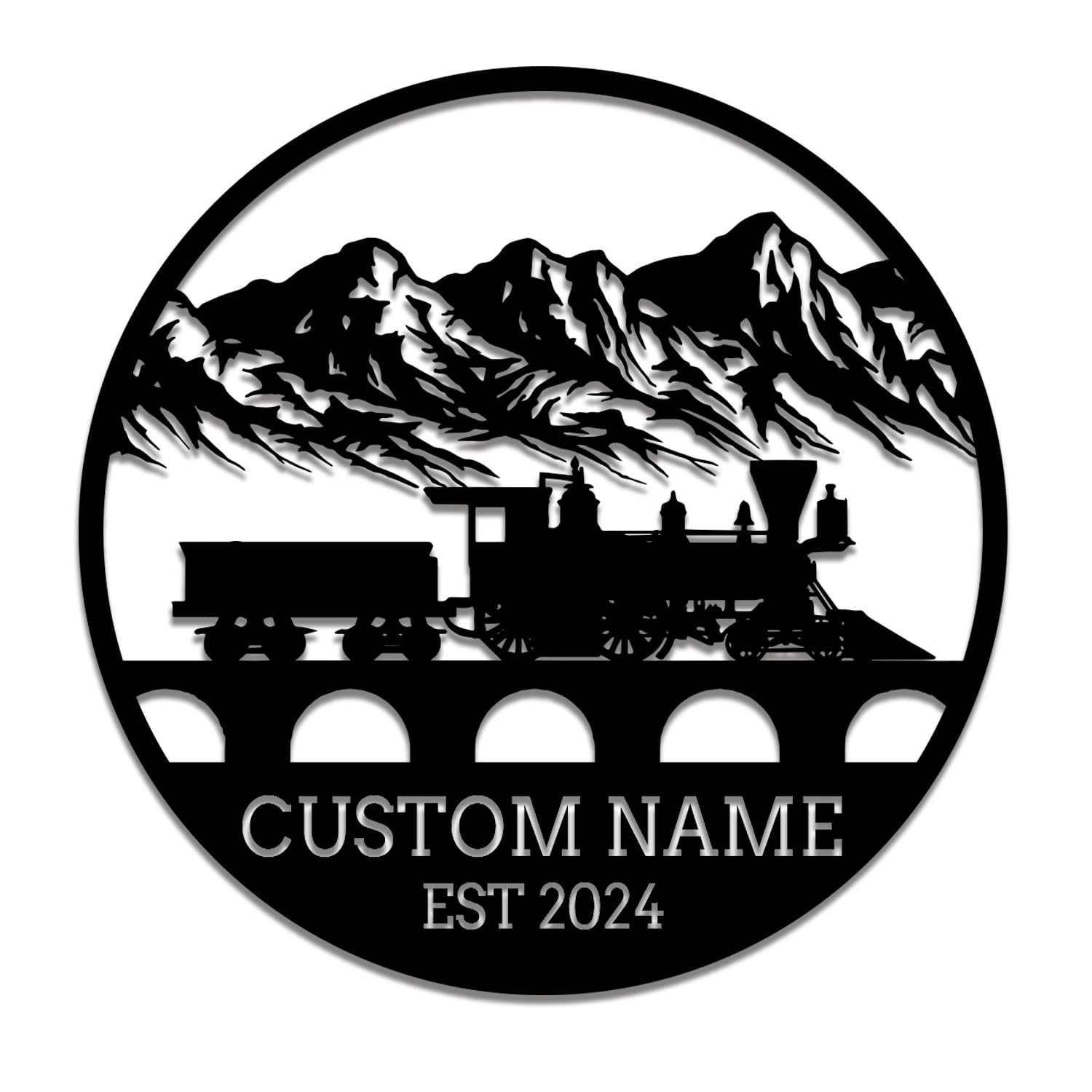 Survalue Train F Personalized Custom Train Metal Wall Art, Custom Train Metal Wall Art Train Metal Sign, Personalized Train Metal Wall Decor, Personalized Railroad Sign, Outdoor Train Decoration, Gifts For Train