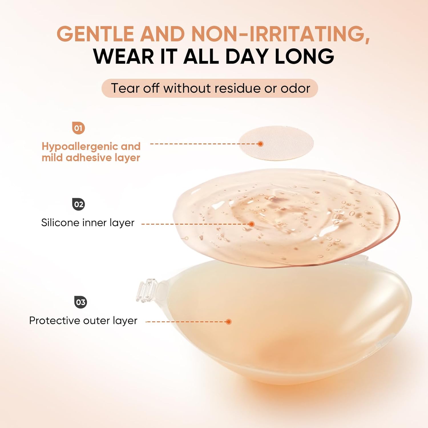 Sticky Bra Silicone Strapless Invisible Bras for Women Backless Push Up for Breasts Comfortable and Reusable - Image 6