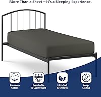 Vista 3 de Cottingon Sábana bajera ajustable para cuna: 1 unidad, 33x75 pulgadas, gris oscuro, 100% microfibra, bolsillo profundo, suave y lujosa, fácil cuidado