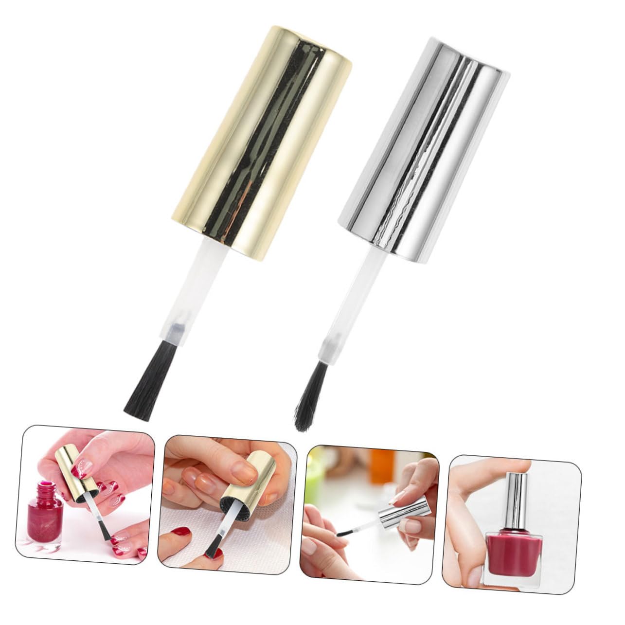 Beaupretty 80piezas De Esmalte Pinceles Para Botellas De Uñas Reemplazo De Accesorios Para Manicura y Nail Art