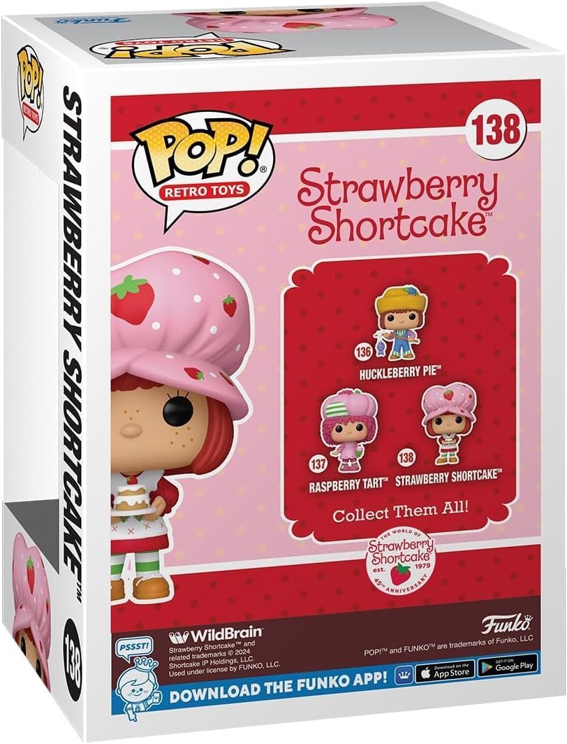 POP Retro Toys: Strawberry Shortcake - Strawberry Shortcake Funko Vinyl Figure (Bundled with Compatible Box Protector Case), Multicolored, 3.75 inches