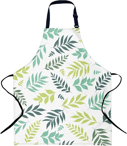 Adjustable Neck Bib Apron with Pocket for Men Women, Waterproof Aprons Gifts for Kitchen Baking Chef Painting Gardening