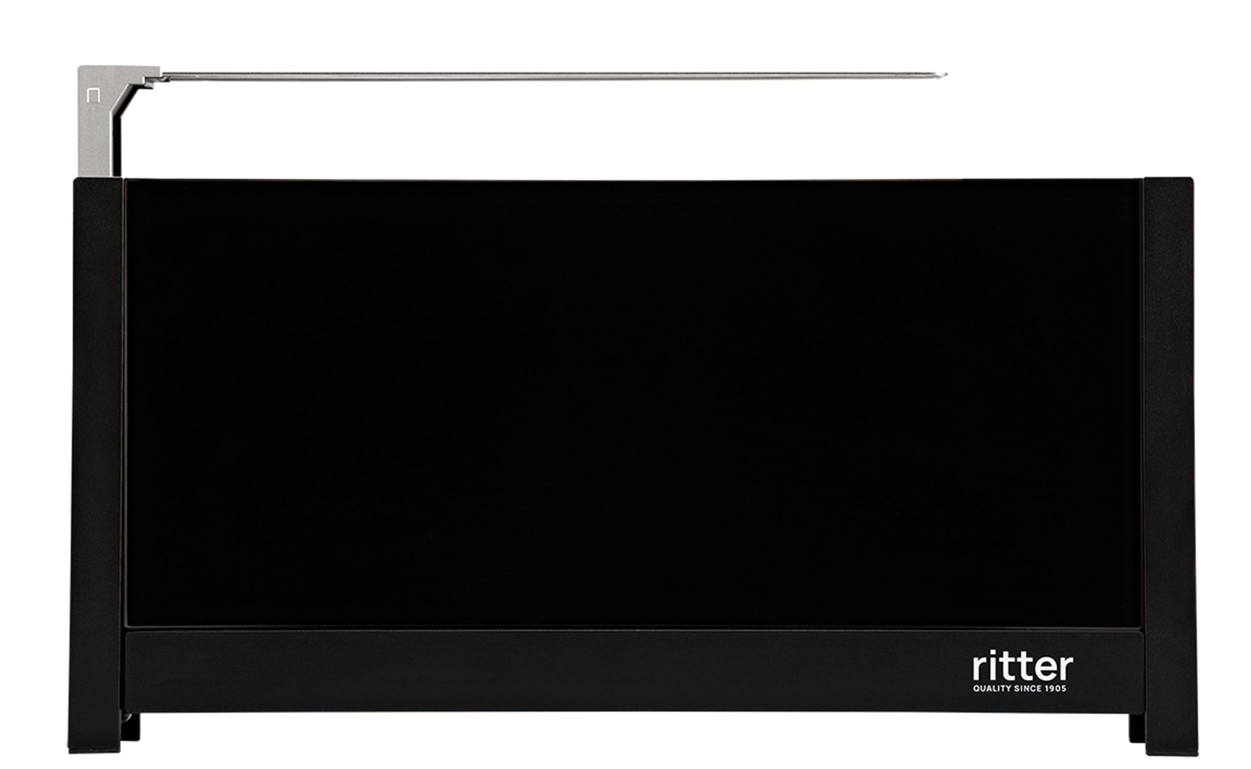 ritter volcano 5 Langschlitz-Toaster mit Brötchenaufsatz, extra schmal, Made in Germany, Schwarz