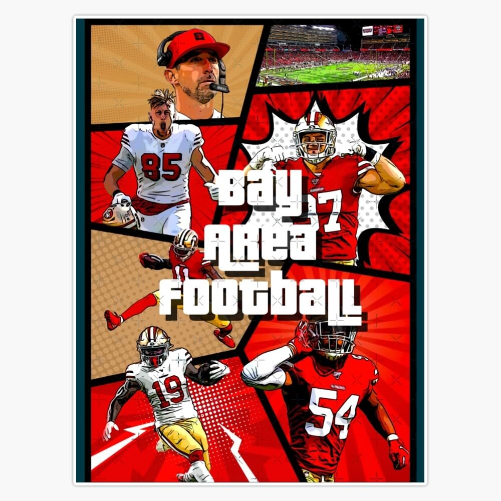 MAGNET Bay Area Football Magnetic Bumper Sticker 5