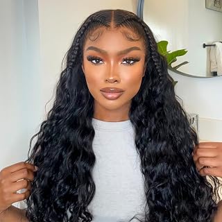 Wiggins Human Hair 13x6 Loose Deep Wave Lace Front Wig, 28 Inch, Glueless, Pre-Braided, Pre-Styled