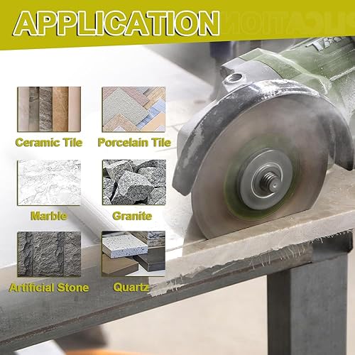 Miniatura 4 de Hoja de sierra para azulejos de diamante, disco de molienda de corte de 4 pulgadas (4.134 in), diseño hexagonal para porcelana, cerámica, mármol,