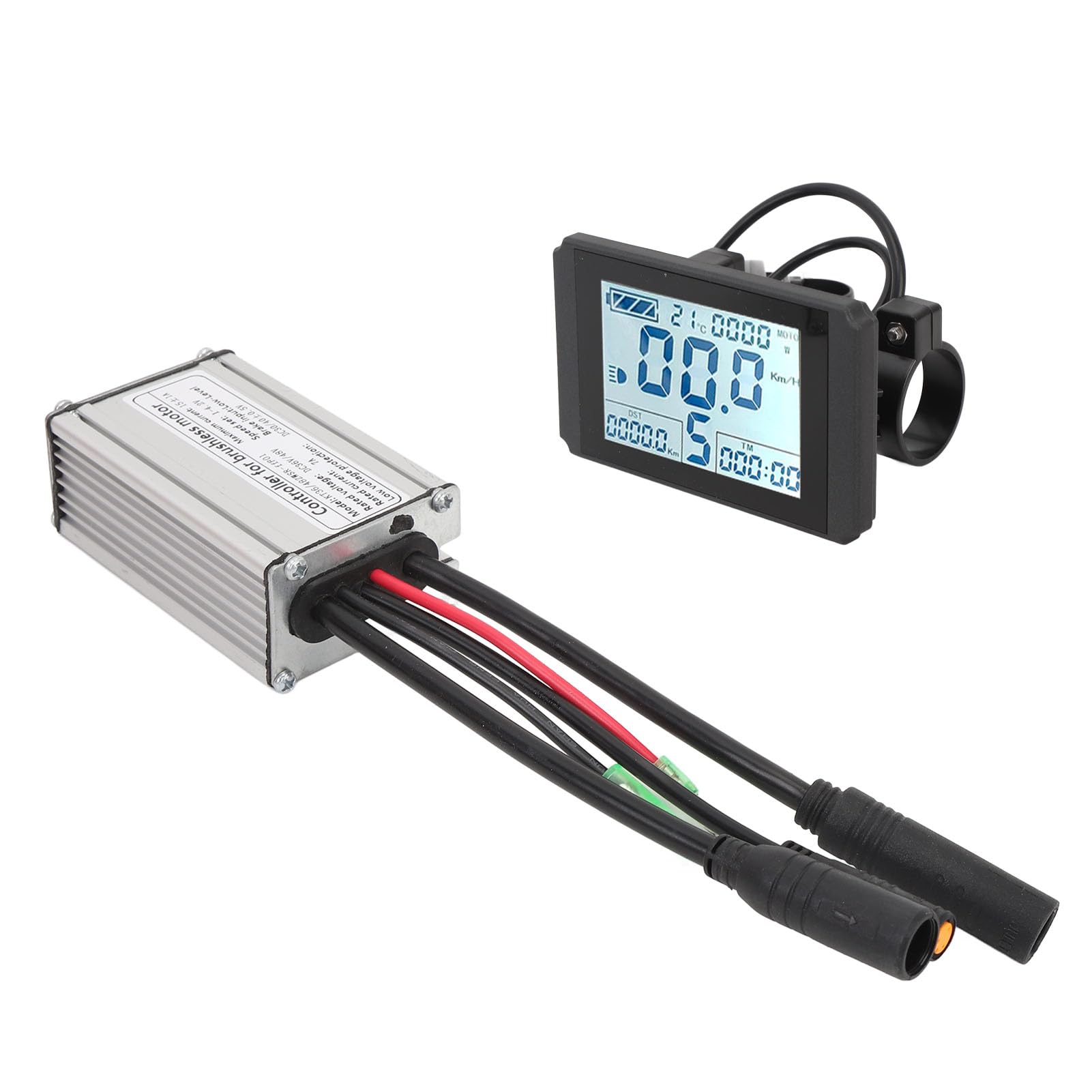 Kit de controlador para patinete eléctrico, controlador de motor resistente al agua de 15 A con medidor de pantalla LCD10H y acelerador de pulgar 130X para conversión a motor sin e