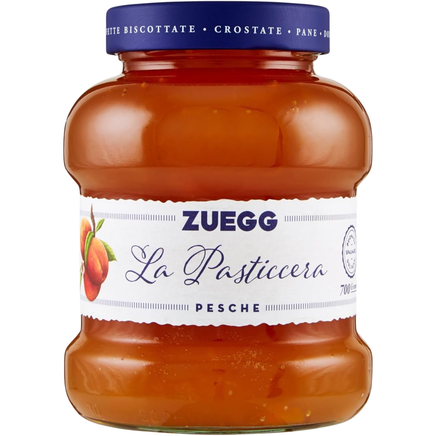 Confettura di Pesche Vellutata – 700 g – Marmellata Dolce Spalmabile per Colazione e Dolci – Variazioni 4/8/12 Pezzi (8 PEZZI)