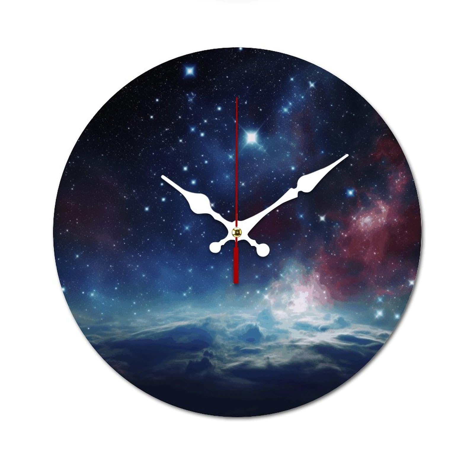 Horloge murale pour la maison moderne avec décor de ciel nocturne