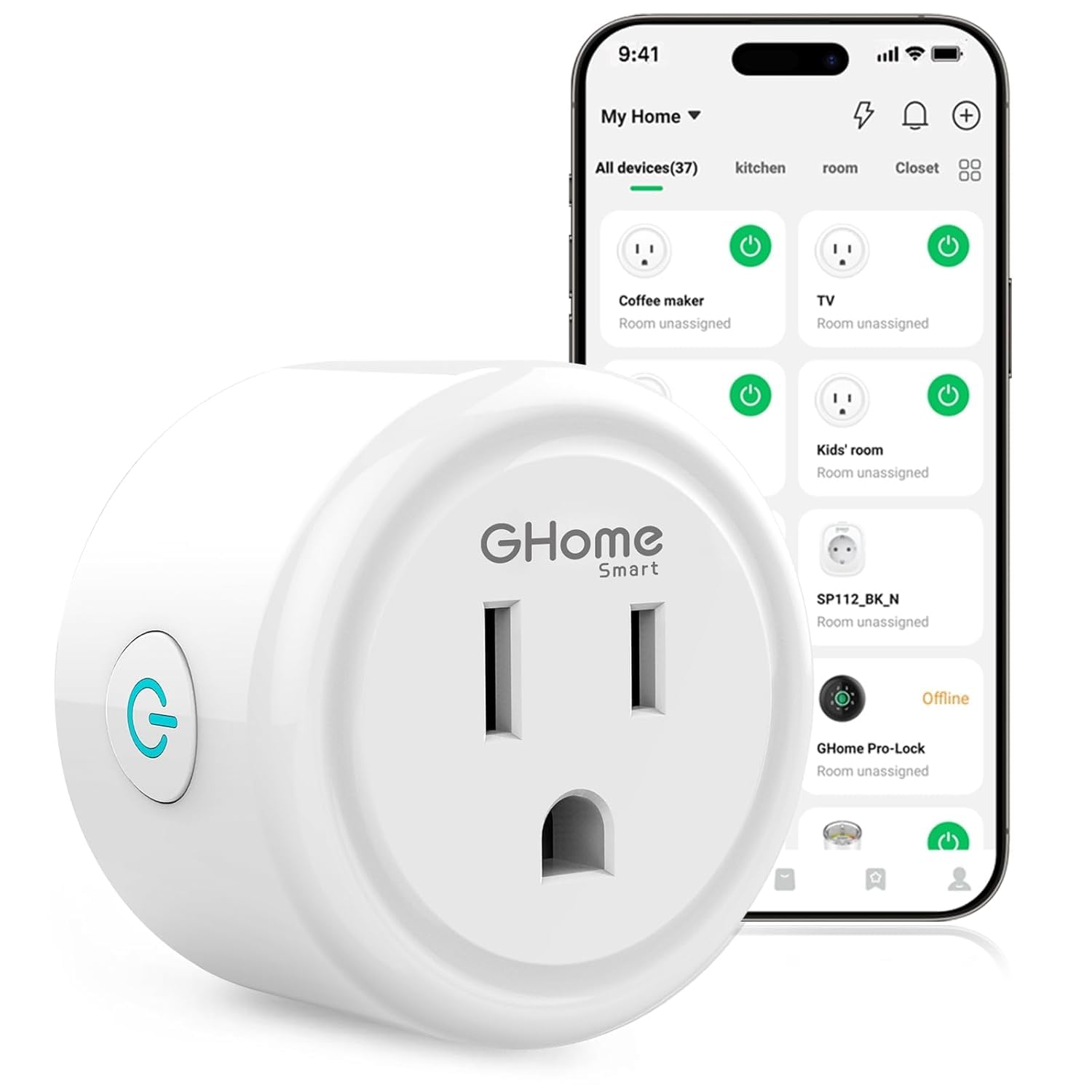 Plug, WiFi Smart Plugs Work with Alexa and Google Home, Smart Outlet Timer