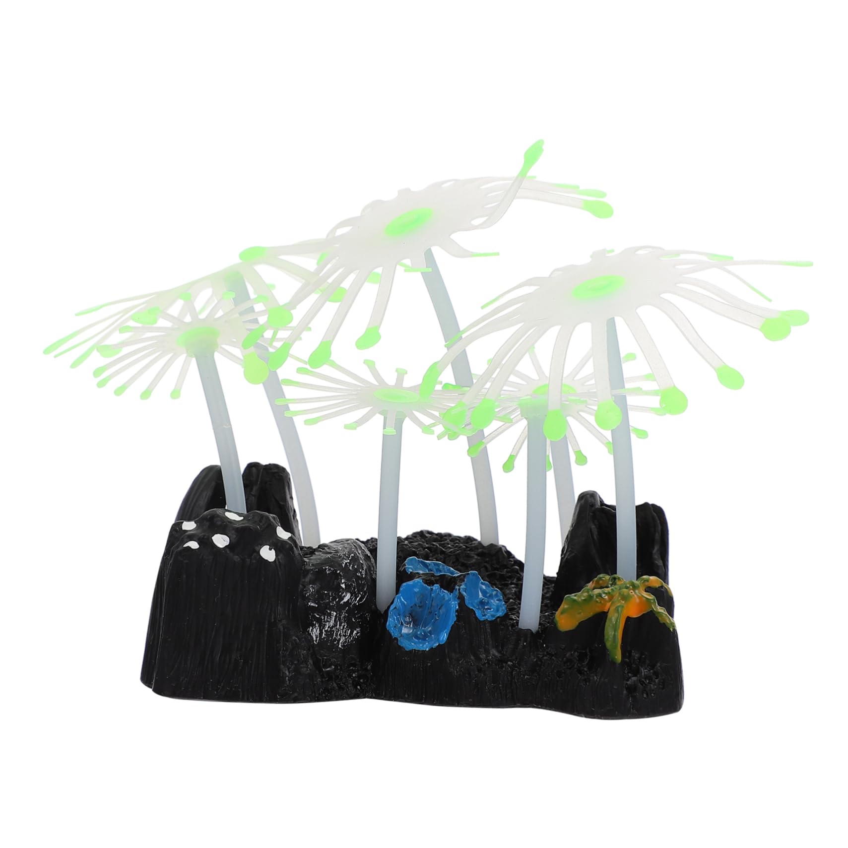 GenericArtificial fluorescent anemone faux plant artificiales para fake plant decor fish tank sea anemone aquarium artificial coral plant fake aquarium plant resin shine