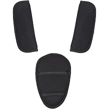 3 Pcs Seat Strap Covers and Crotch Pad Combo for Baby Stroller, Soft Seat Chest Harness Strap Covers Universal for Baby Kids, Seat Straps Shoulder Pads Suit, Pushchair Seat Harness Covers Black