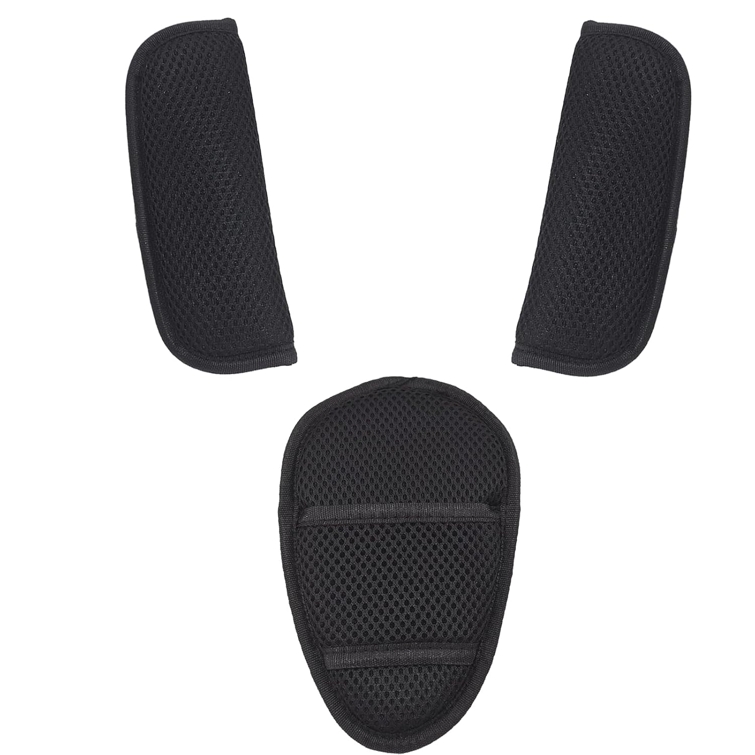 2Pcs Baby Stroller Seatbelt Crotch Cushion Baby Stroller Crotch Pads Universal Cushion Crotch Pads for Infants Child Kids Pram Belt Pads for Baby Stroller, Pushchair (Black)