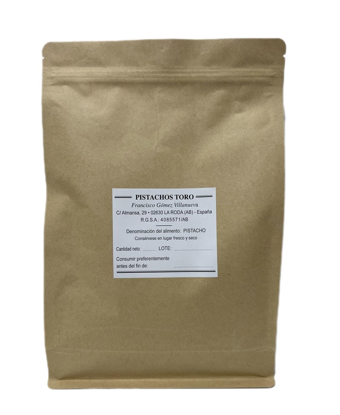 Pistachos ecológicos, 850g Origen España