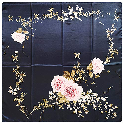 Image of Women's 35 inch Satin Square Silk Like Hair Scarves and Wraps Headscarf for Sleeping | Silk Feel Neckerchief, Hair Scarf, Fashion Bandana, Headscarf, Headband, Hair Wrap Sleeping, Daily Fashion Styling