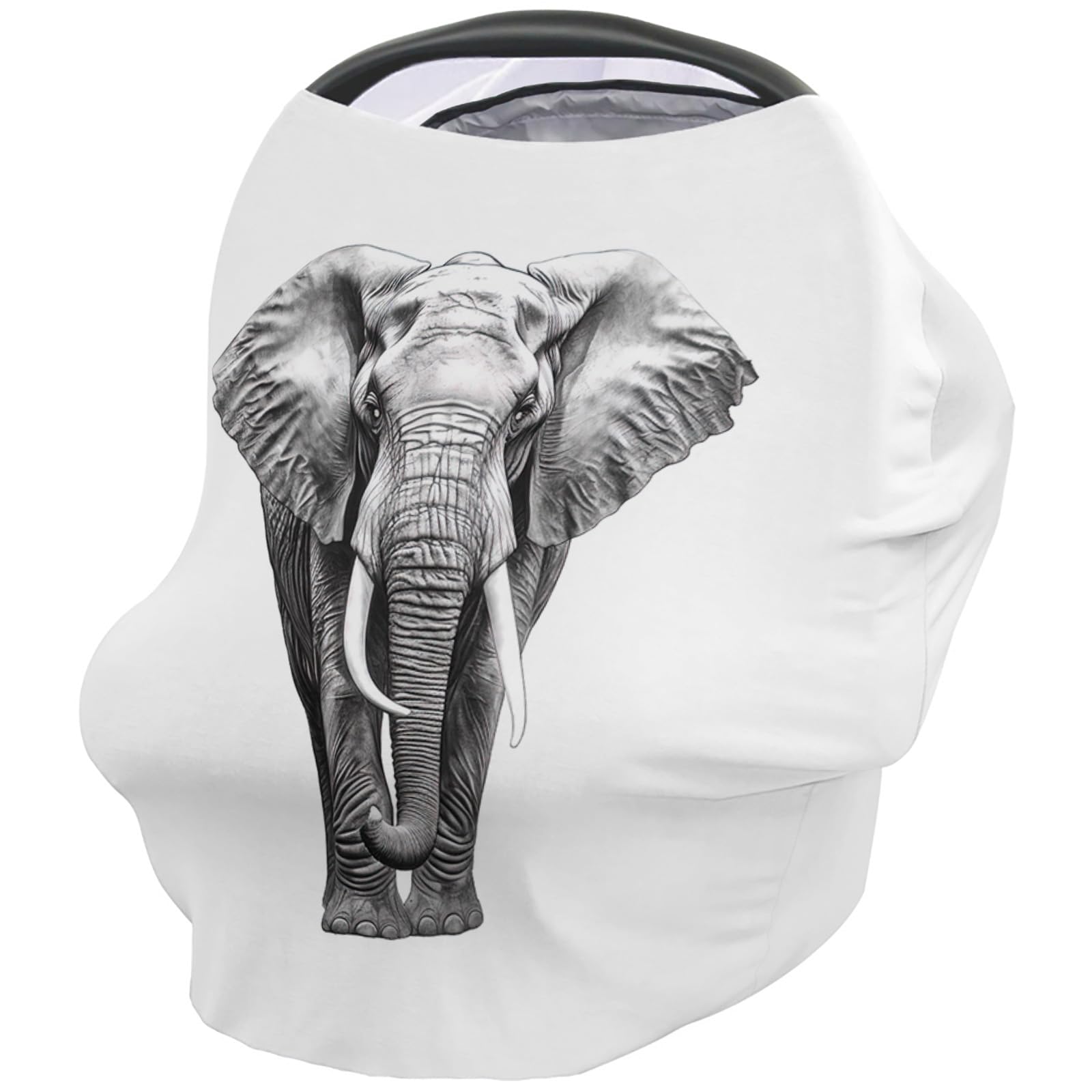 Nursing Cover for Breastfeeding Scarf, Elephant Animal Baby Car Covers Super Soft Multi Use for Canopy Shopping Cart Cover Blanket Stroller Cover