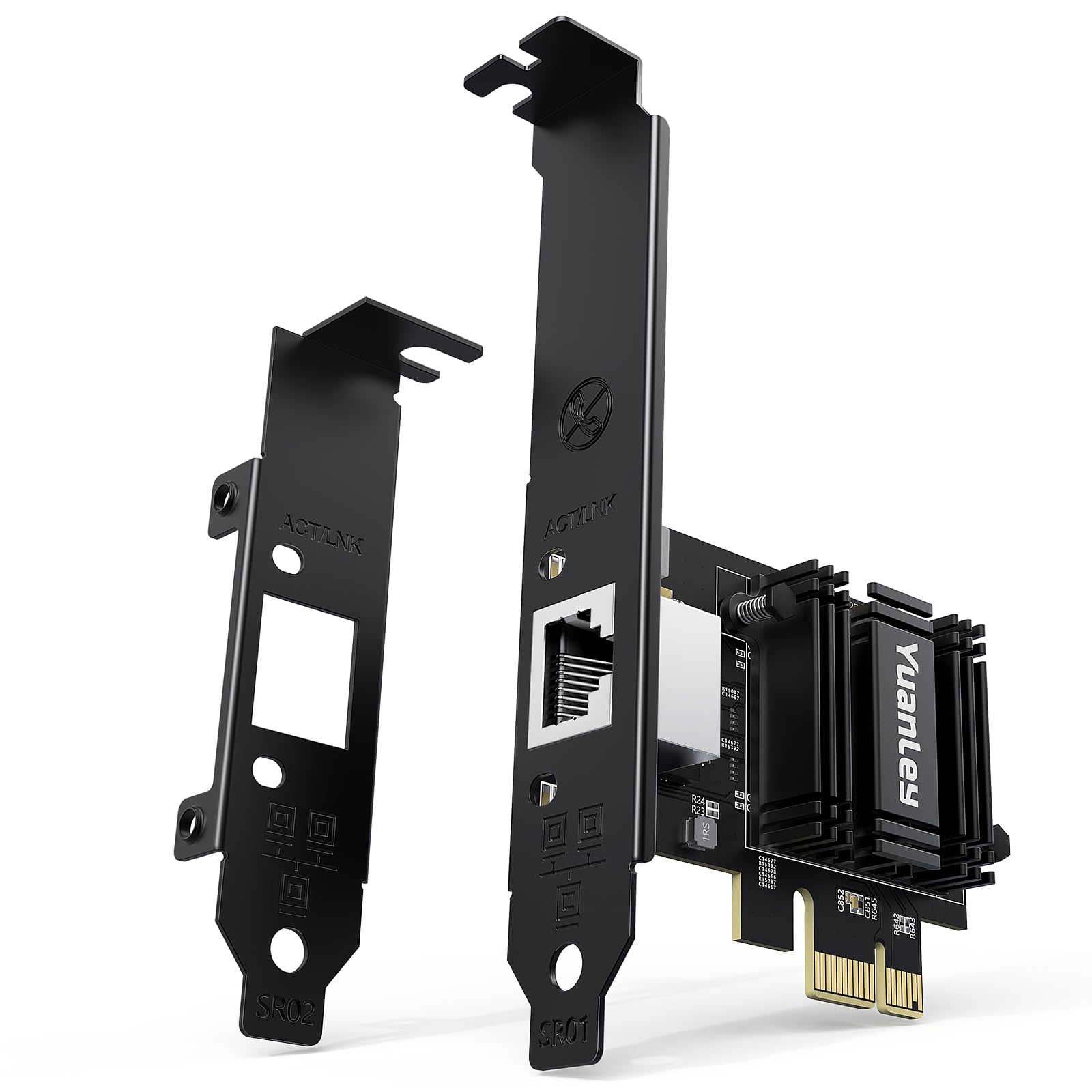Tarjeta De Red PCIe 10G, Tarjeta Ethernet YuanLey 10G Base-T con Controlador Realtek RTL8127AT, Adaptador Ethernet PCIe A RJ45 10Gb Nic Compatible con PCI Express X1, X4, X8, X16, Soporta WOL