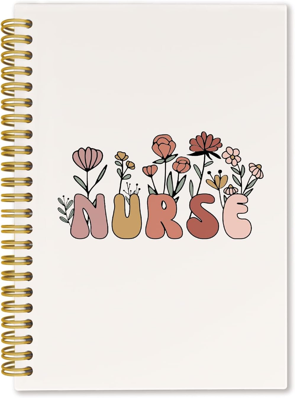 Nurse Notebook Journal,Nursing to Back School Essentials,Nursing School Supplies,Nurses Week Gifts,Nurse Flower Spiral Notebook for Women,5.5×8.3 Inch