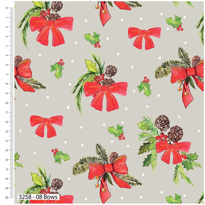 Christmas Traditions by Debbie Shore-Christmas Fabrics-100% Cotton. Ideal for Crafts, Patchwork, and Dressmaking