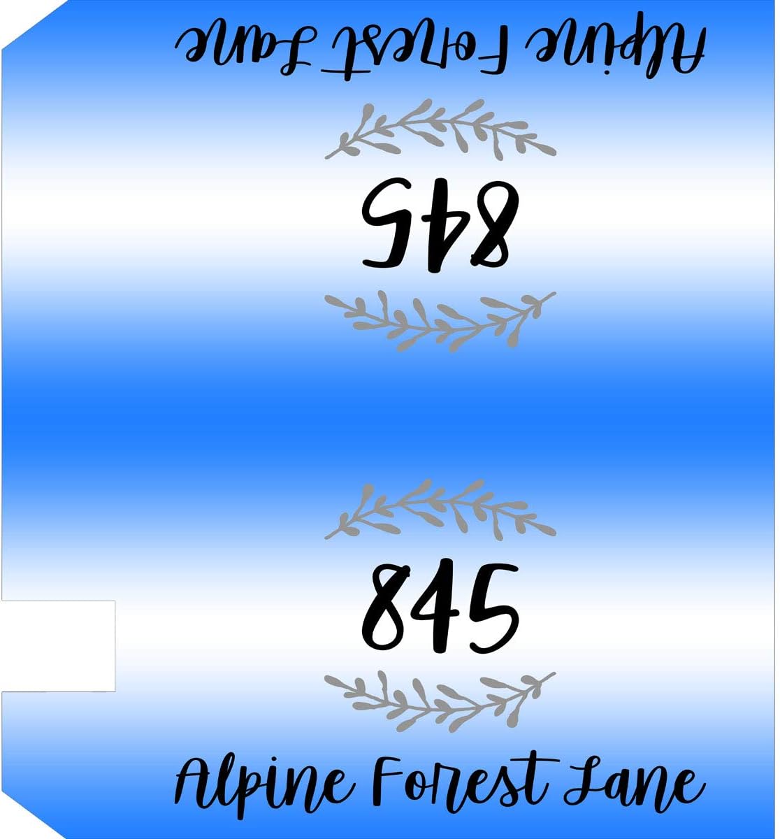 VWAQ Customized Mailbox Address Magnetic Cover - Plain Personalized Mailbox Decor - PMBM5 (Blue)