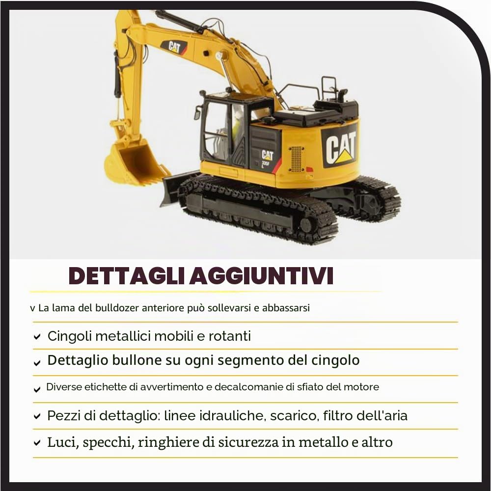 Diecast Masters 85925 - Escavatore idraulico Cat 335F L CR, scala 1:50, da 14 anni, in scatola di latta, adatto ai collezionisti