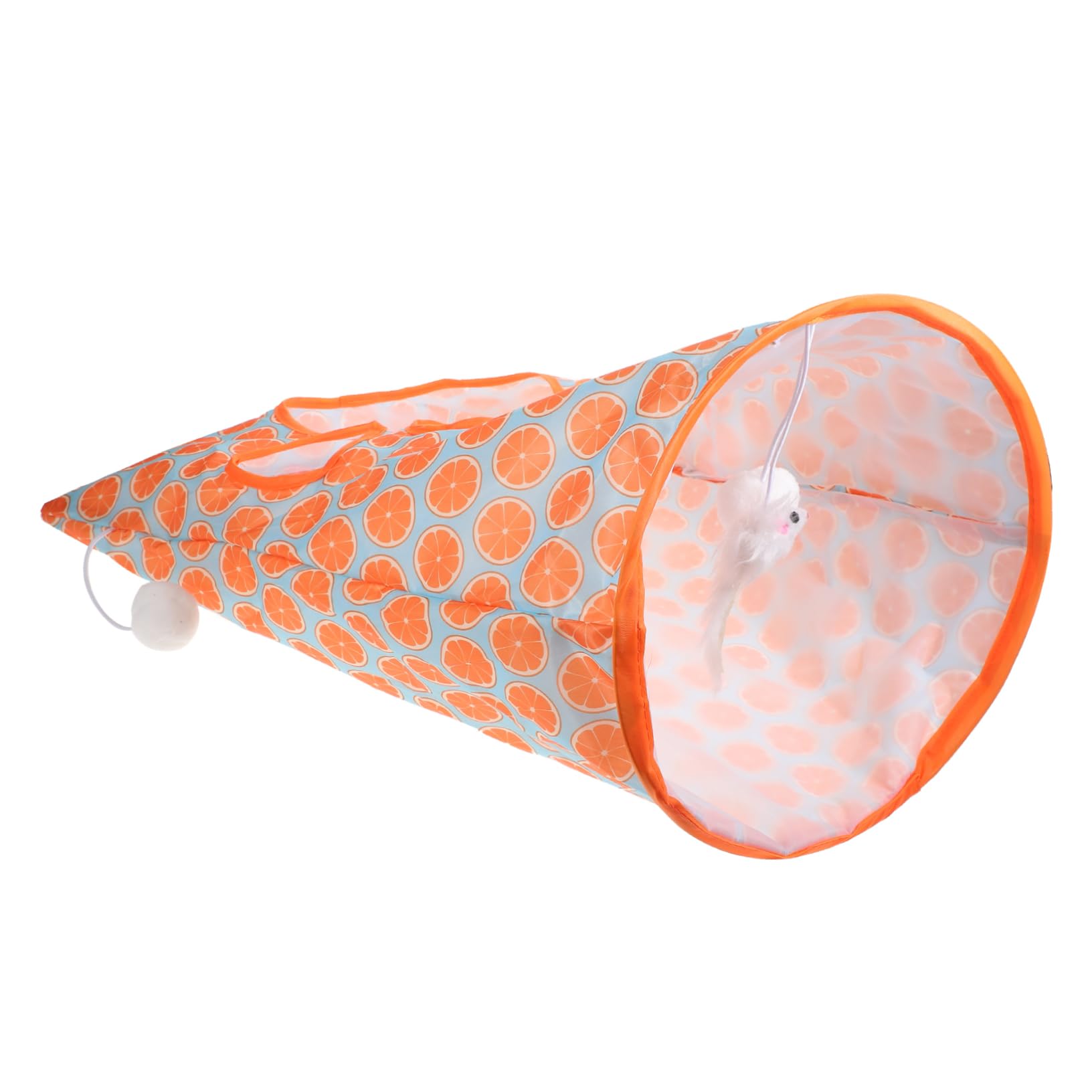 Mipcase 3pezzi Tunnel Per Gatti Con Pompon Gioco Interattivo Per Istinto Di Esplorazione Giocattolo Per Uso Ed Esterno Per Amici Con Animali Domestici Spazio Privato Sicuro e Confortevole