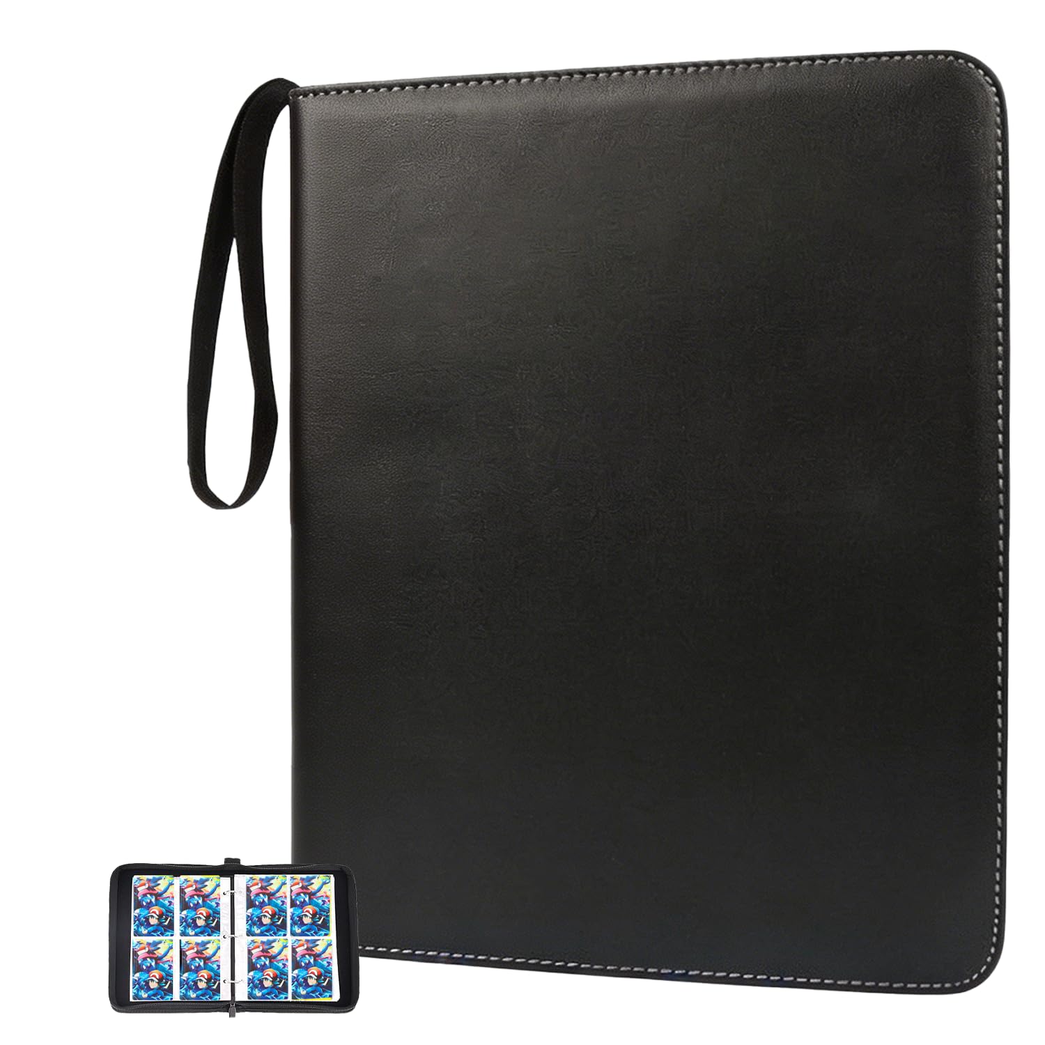 ZHUIYIWIN 4 Pocket Trading Card Binder, 400 Pockets Card Binder Folder, PU Leather Card Folder Trading for MTG Sports Baseball TCG Football Basketball Cards (Frog, 400 Pockets) — image 1