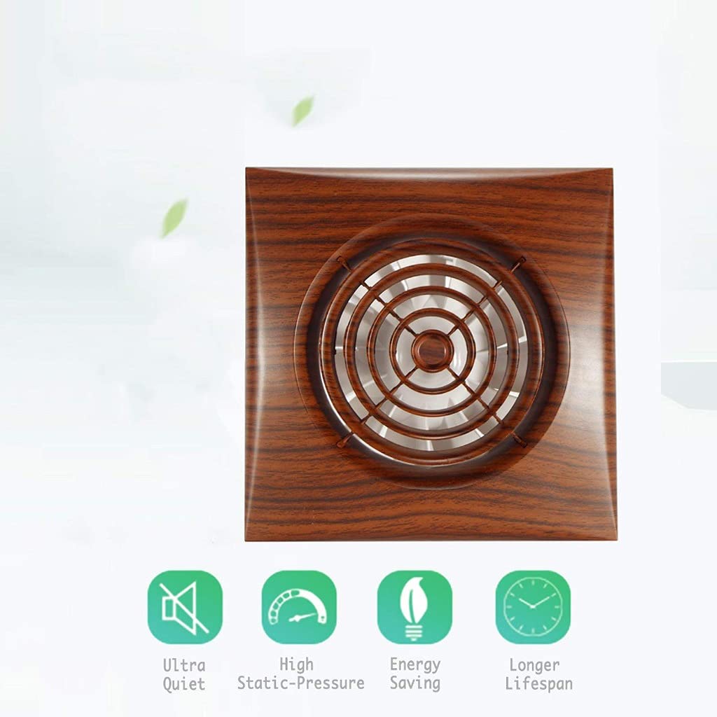 Ventilador extractor silencioso de 4 pulgadas, salida de ventilación para baño, cocina, ventilador de escape para ventana de techo montado en la pared, 10 W, 220 V (tamaño: 220 V) (cobre 220 V)