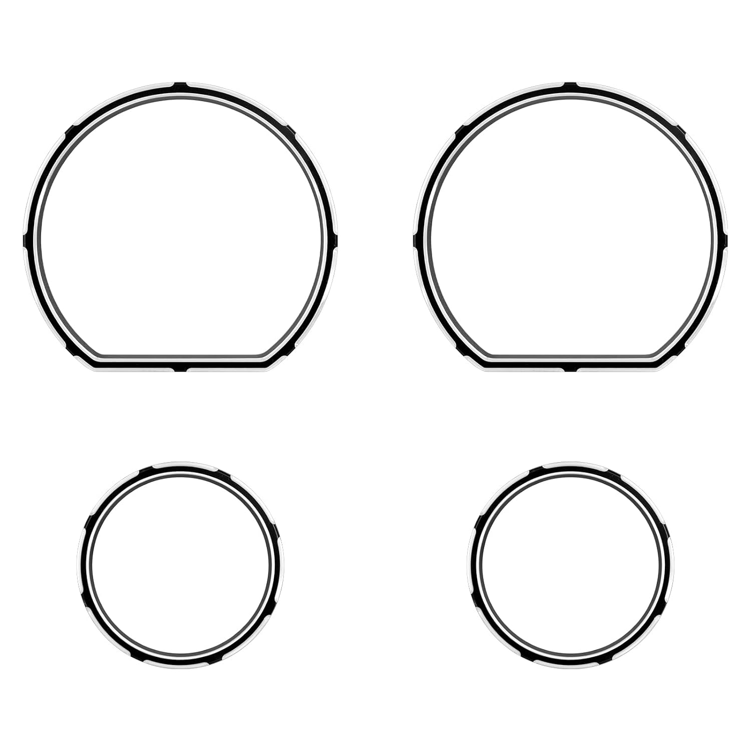 Speedometer Gauge Burst Bezel Kit Instrument Cover Board Fit for Harley Touring Electra Street Glide Ultra Limited 2014-2025 4Pc