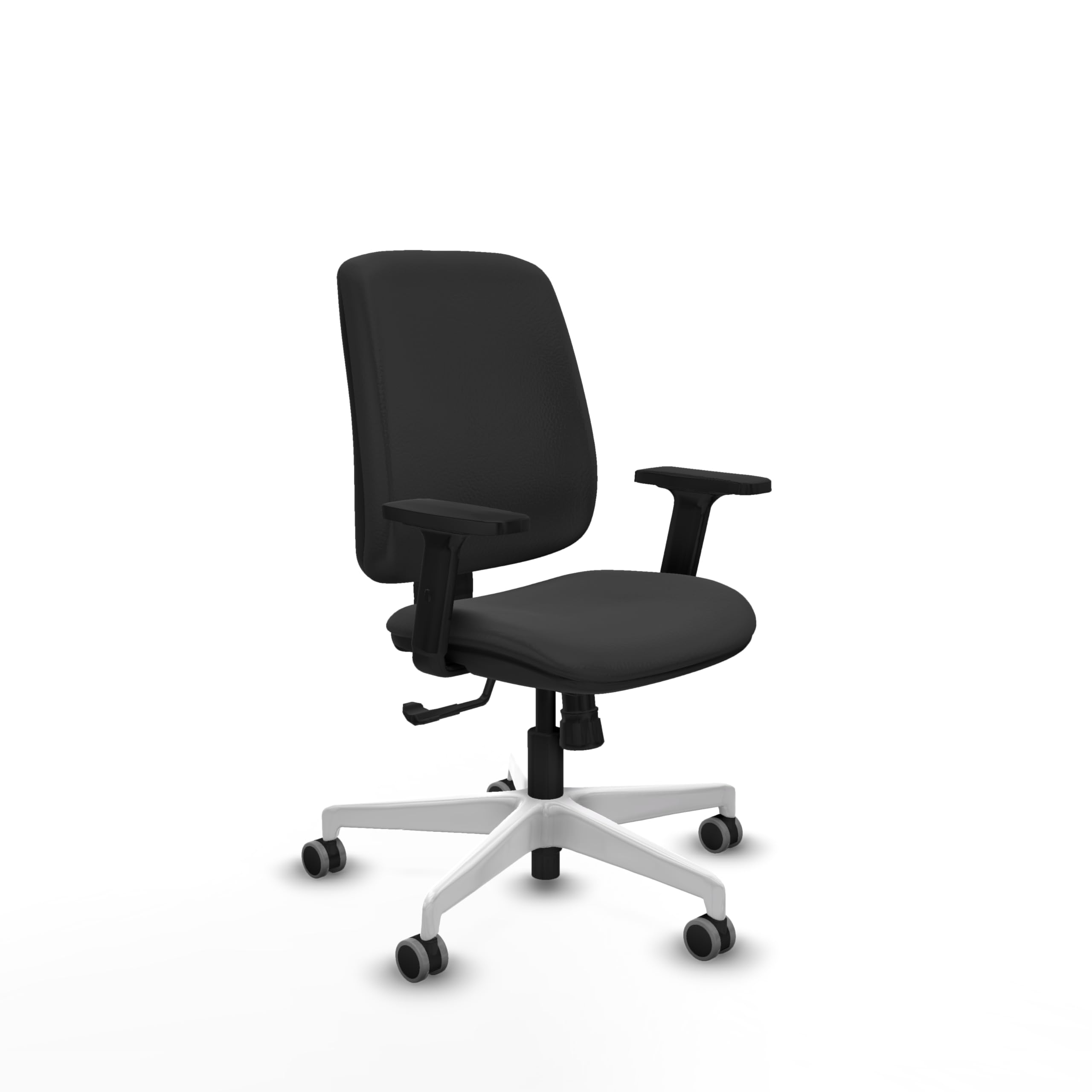 Piqueras y Crespo - Silla Administrativa Alares con Brazos 2D. Equipado con Sincro 4 Posiciones y Espuma Inyectada. con Ruedas 65 Mm Parqué. Gris Oscuro