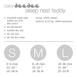 baby deedee Sleep nest Teddy Baby Sleeping Bag Sack for Boys and Girls Infants and Newborns, Soft Blue, Small (0-6 Month)