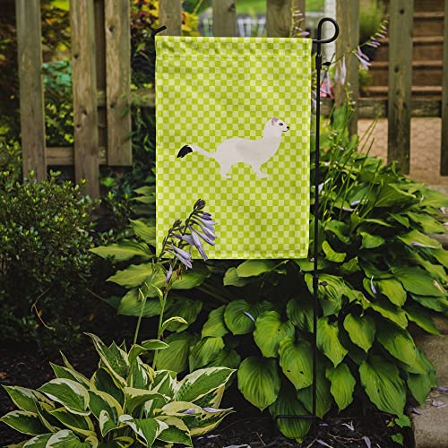 Hermine Belette drapeau de jardin vert aux finitions soignées multicolores