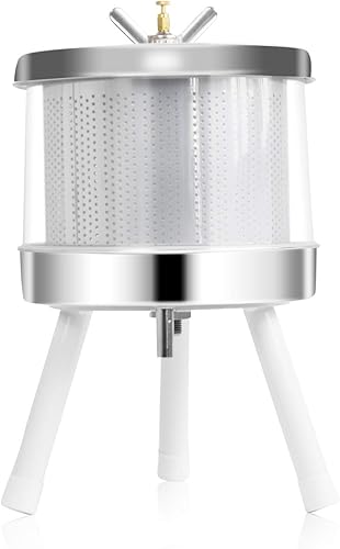 SQUEEZE master Prensa hidráulica de hierbas de tintura de sidra de vino de frutas -1.6 galones6L - Acero inoxidable para hacer sidra de vino con