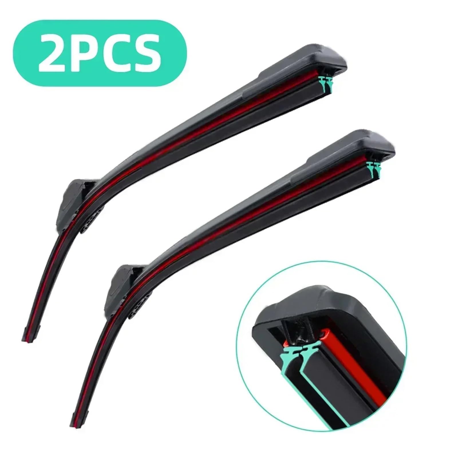 Limpiaparabrisas De Coche Compatible Con Chevrolet Para Spark 2003 2004 2005 Limpiaparabrisas Delantero De Goma Doble Limpiaparabrisas 21" + 16"