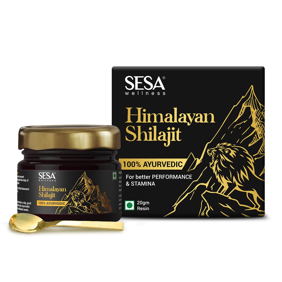 SESA Himalayan Shilajit Original 20 g, Shilajeet Resin -100% Ayurvedic Helps boost Strength, Endurance & Immunity – 60%+ Fulvic Acid |Contains Lab…
