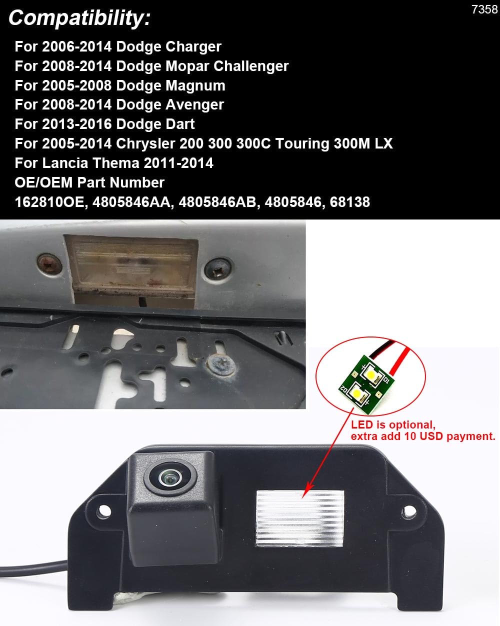 Caméra de recul AHD 1280 pixels Aide au stationnement de rechange pour