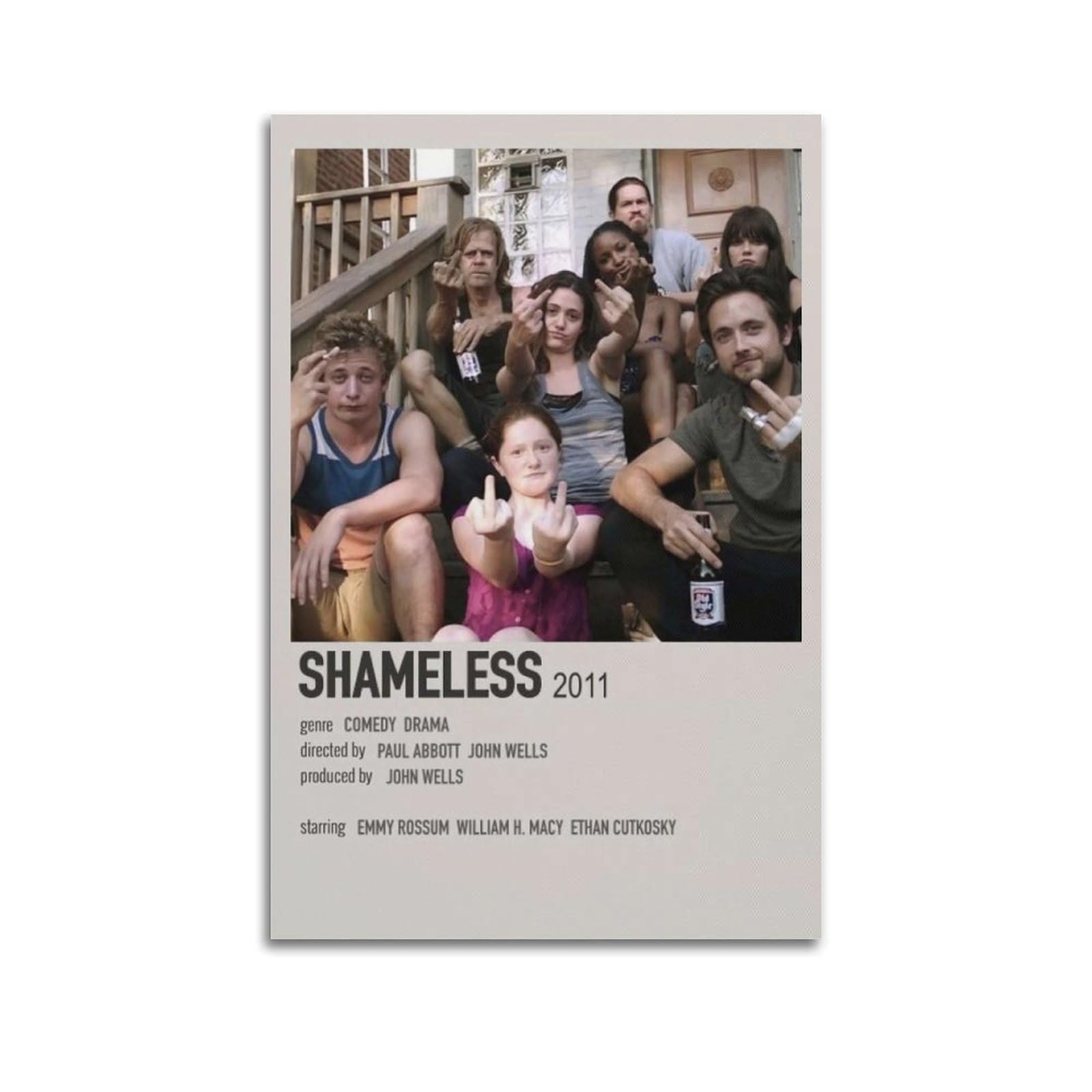 Shameless - Poster decorativo su tela, stampa artistica da parete in stile moderno, per camera da letto, famiglia, 30 x 45 cm