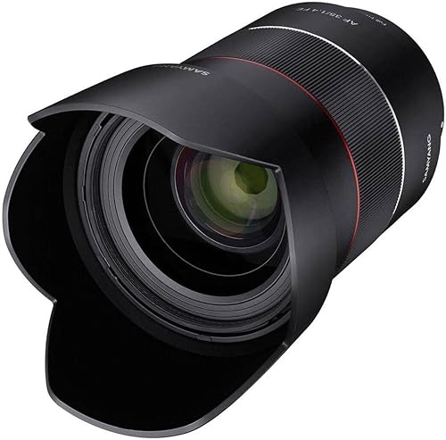 Miniatura 3 de Samyang SYIO3514-E AF 1.378 in f1.4 Lente de marco completo gran angular de enfoque automático para montaje Sony FE, negro