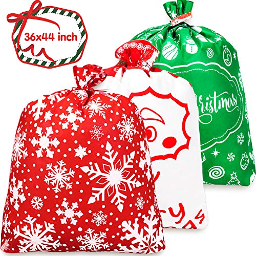 Whaline 3 PCS Christmas Giant Gift Bags 36