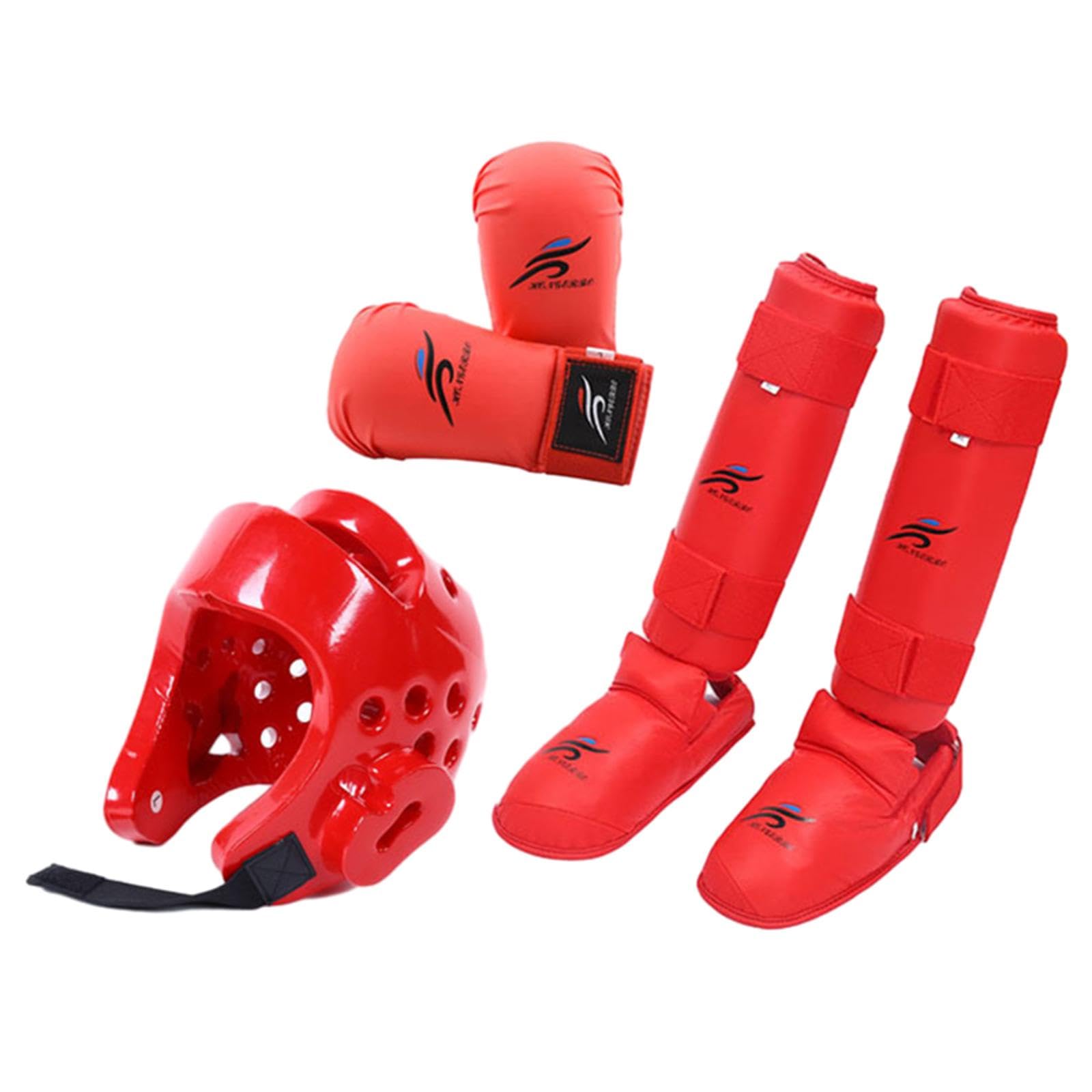 Perfeclan Taekwondo Sparring Gear Set Boxing Helmet Training Exercise Boxing Equipment Gloves Boxing Headgear for Karate Mma Taekwondo,